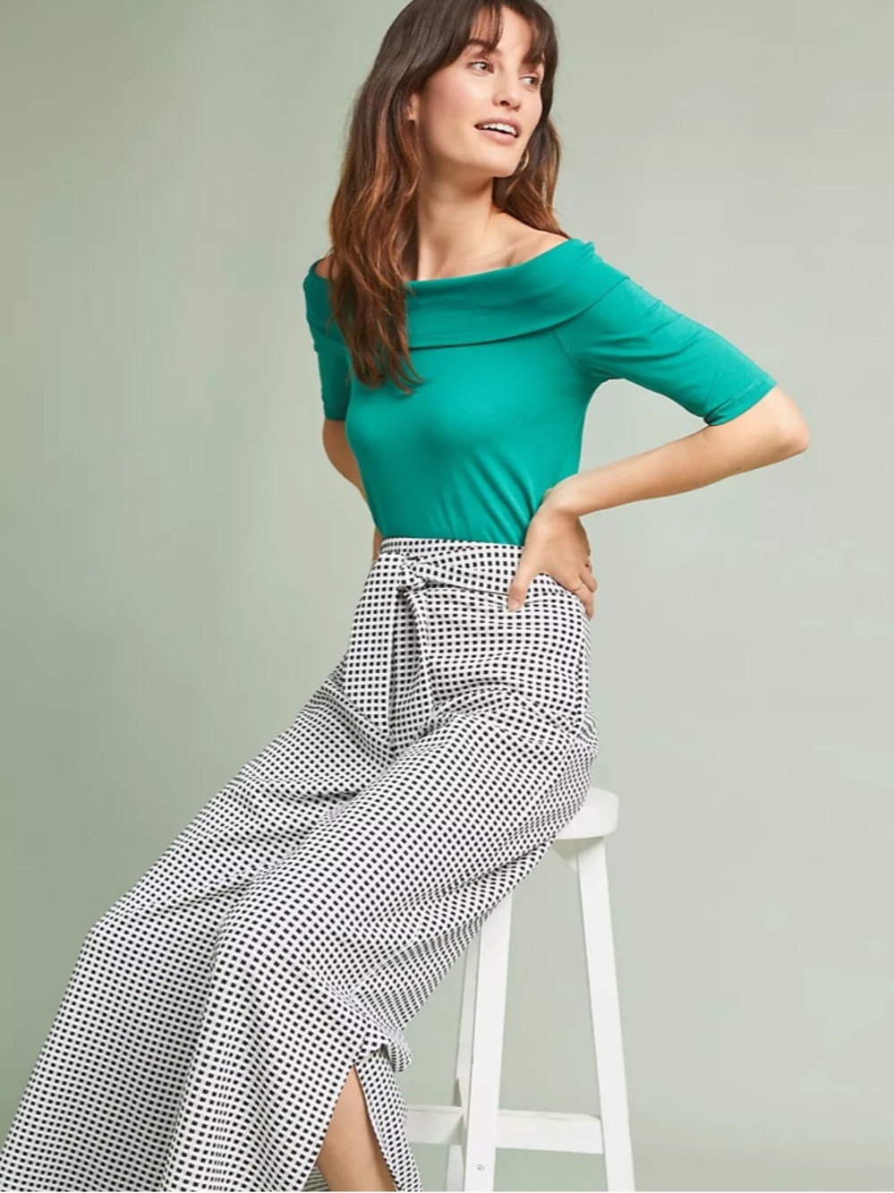 Anthropologie Patchett Off the Shoulder Cowl Neck Top Size Large